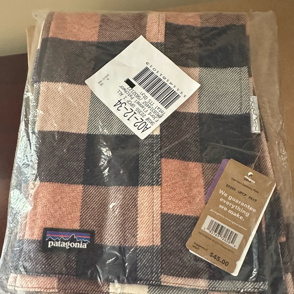 Patagonia Plaid Patchwork Scarf